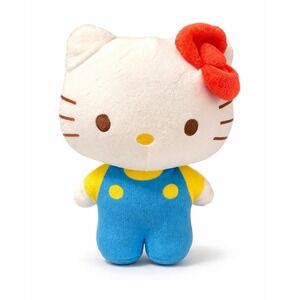 Hello Kitty Plush 9 Plush Sanrio Blue Overalls Red Bow Classic Hello Kitty